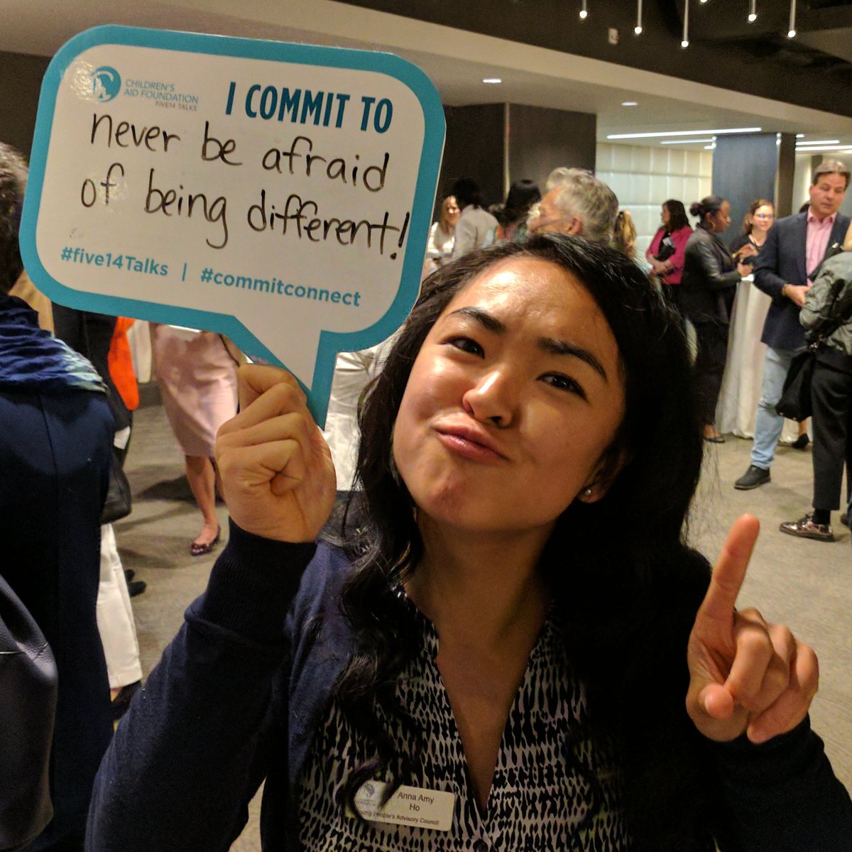 CAFDN's tweet image. The face of courage! What will you commit to? #five14talks #commitconnect