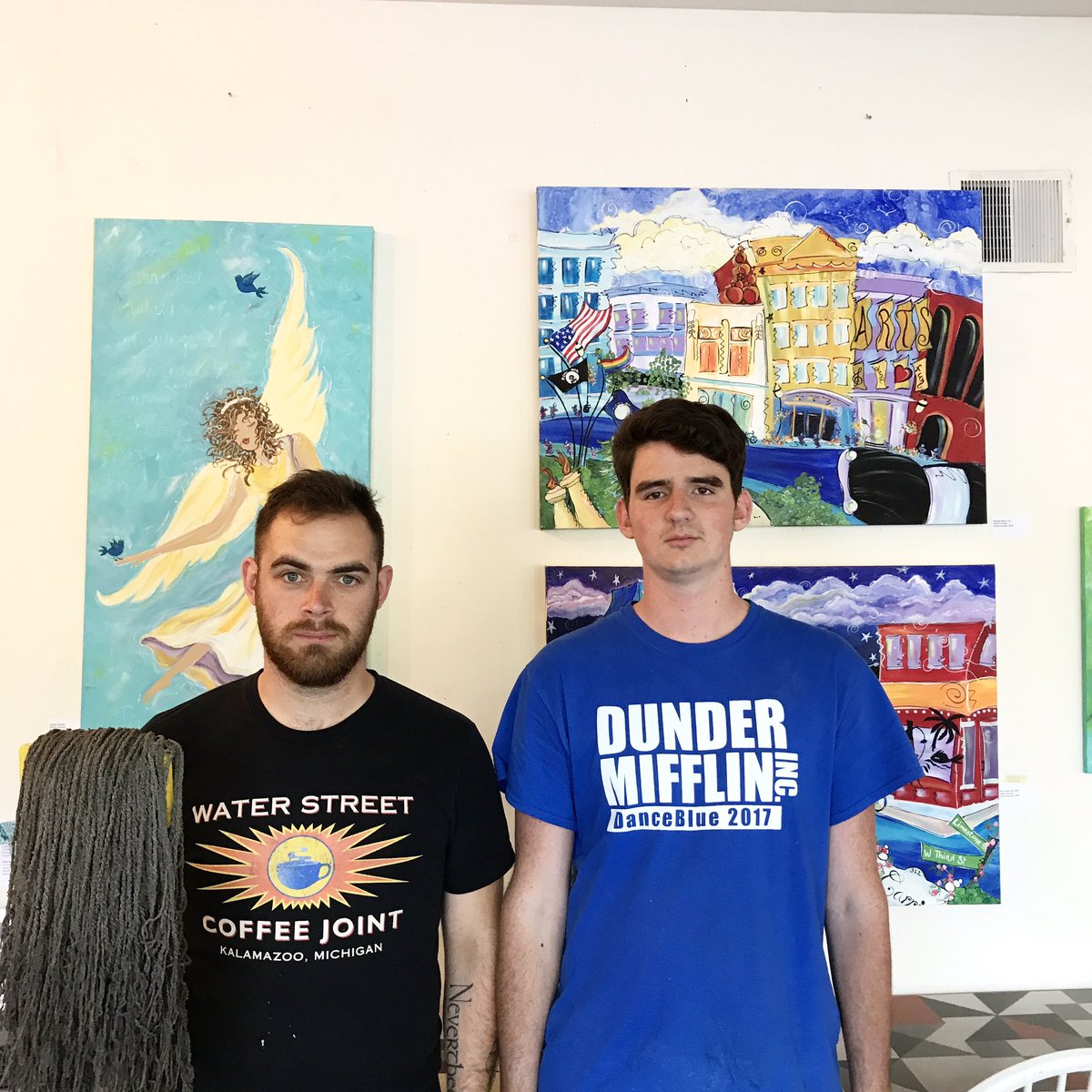 CupCommonWealth's tweet photo. May art is up at the shop! Big shout to Dawna for the colorful pieces! Be sure to check out her info card. #MayArt https://t.co/32jxHIkTjd