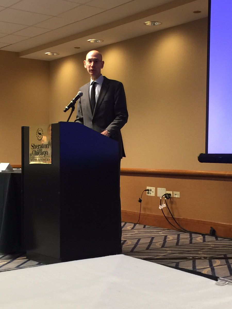 NBATA's tweet photo. Highlights from @thenbata educational session: visits from Ben Weatherford with ORS, @nba commissioner Adam Silver.
#NBATA #combine #chicago https://t.co/ek5jkyDr9s