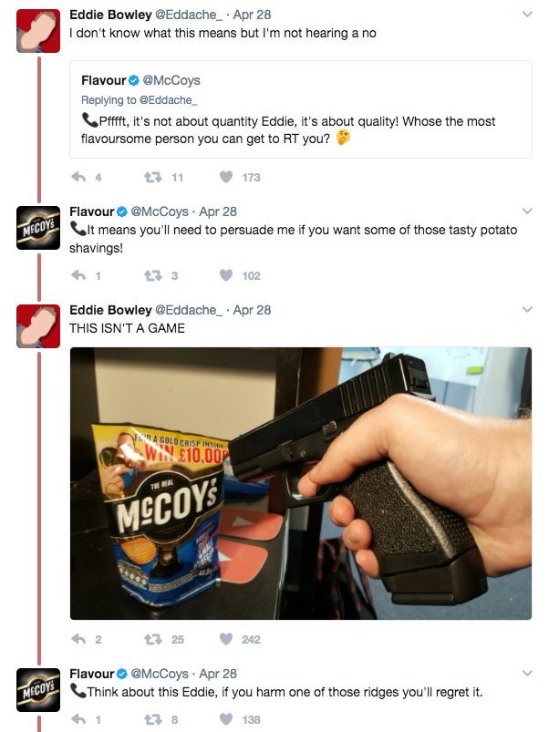 thetomska's tweet photo. When @McCoys actually comes through... But it's too late :( https://t.co/5b5mT7mOJw