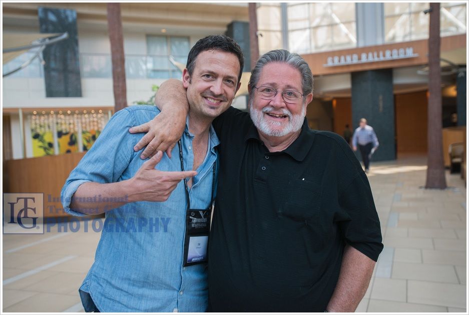 ITGupdates's tweet photo. #TBT: Till Brönner and Bobby Shew at the #ITG2016 Conference in Anaheim. https://t.co/0i21iR0qLX