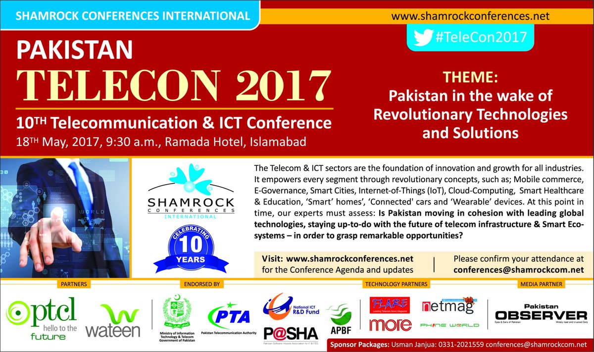 shamrockforums's tweet photo. Pakistan #TeleCON #advertise on Pakistan Observer
https://t.co/lHcB9AdQlO
#18thMay2017 #SHAMROCKConferencesInternational
#shamrockforums. https://t.co/PGAI5jrRiC