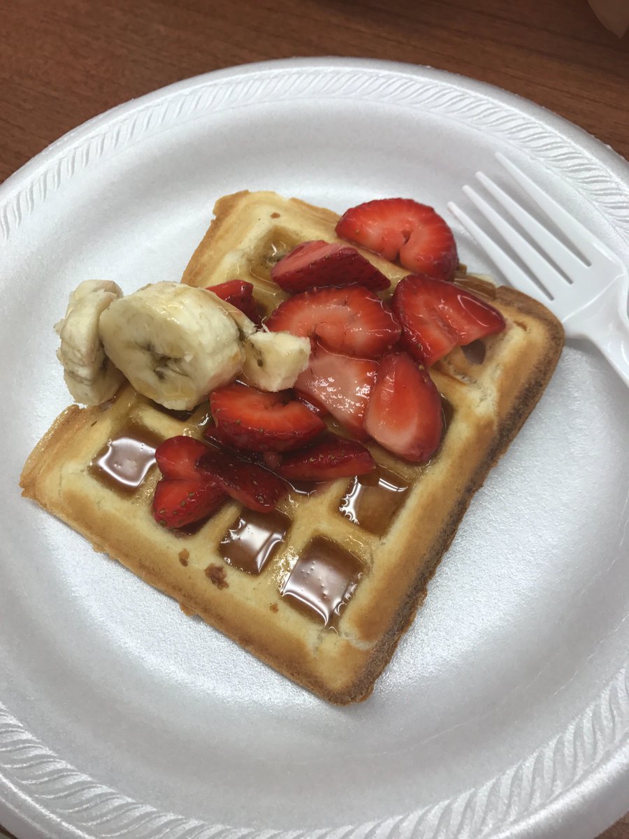 It's always a good day when you're greeted with fresh made waffles and smiles! Thanks EHS for starting my day off right!  <a href="/EstacadoHigh/">Estcado High School</a>