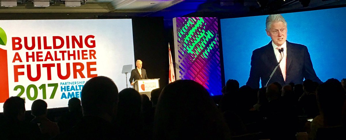Excited to hear from .<a href="/billclinton/">Bill Clinton</a> as he kicks off Building a Healthier Future Summit! <a href="/PHAnews/">Partnership for a Healthier America</a>