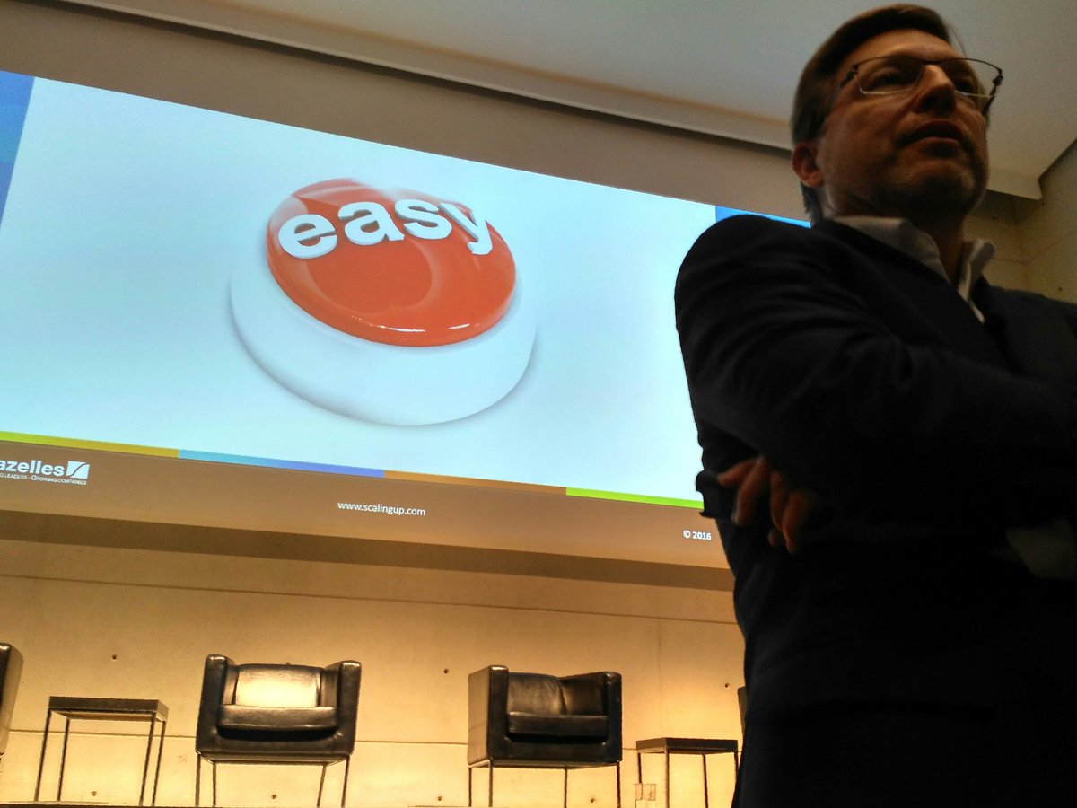 AndreaOrtega_V's tweet photo. The more you scale, the more you have to keep it simple #ScaleUpSummitBCN #Easy #VerneHarnish #GregBrenneman https://t.co/o4SW2b4QkS