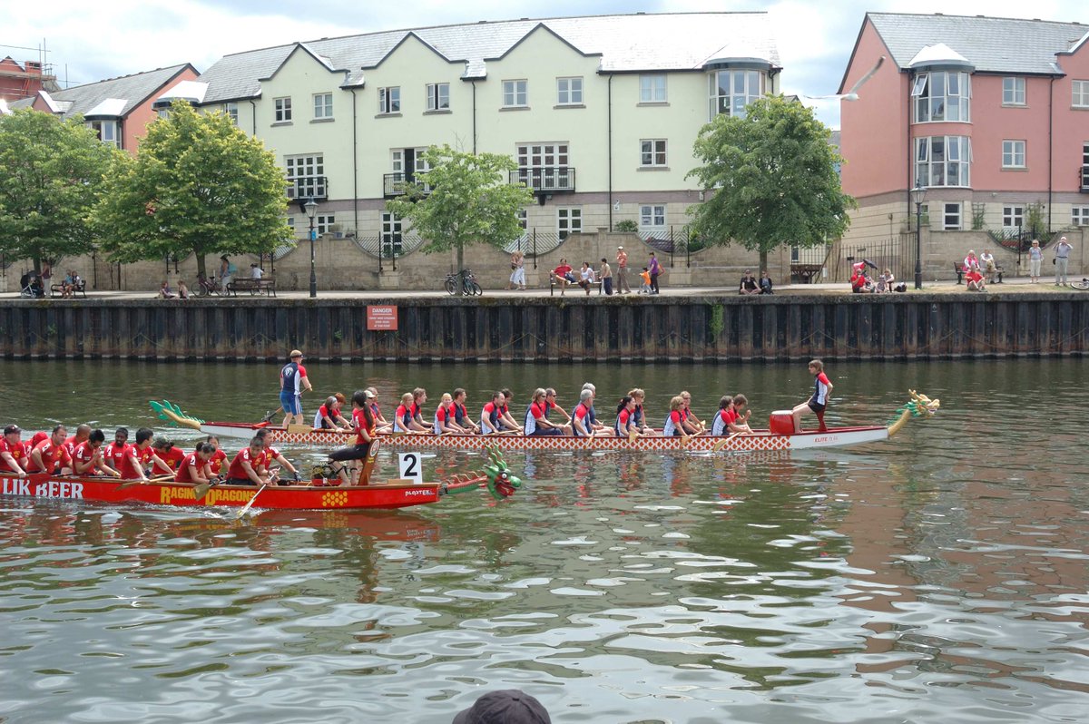 visitexeter's tweet photo. Heave Hoh! Head to the Quay on Sunday to cheer on competitors in this year's Devon Air Ambulance Dragon Boat Festival https://t.co/rWOwO0PEqK