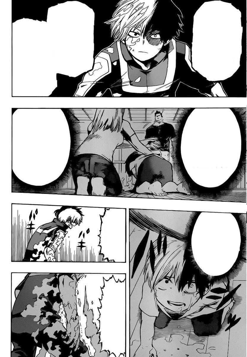 [bnha spoilers]
horikoshi's storyboard draft vs final page is so interesting to look at *__* 