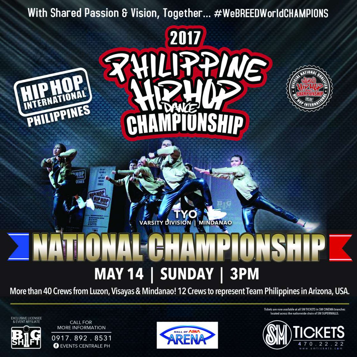 BIGShiftDANKA's tweet image. T.Y.O.
Varsity Division
TEAM MINDANAO
#HHIPH2017
#GoForGold2017 

Event Hotline:
+63 917 892 8531