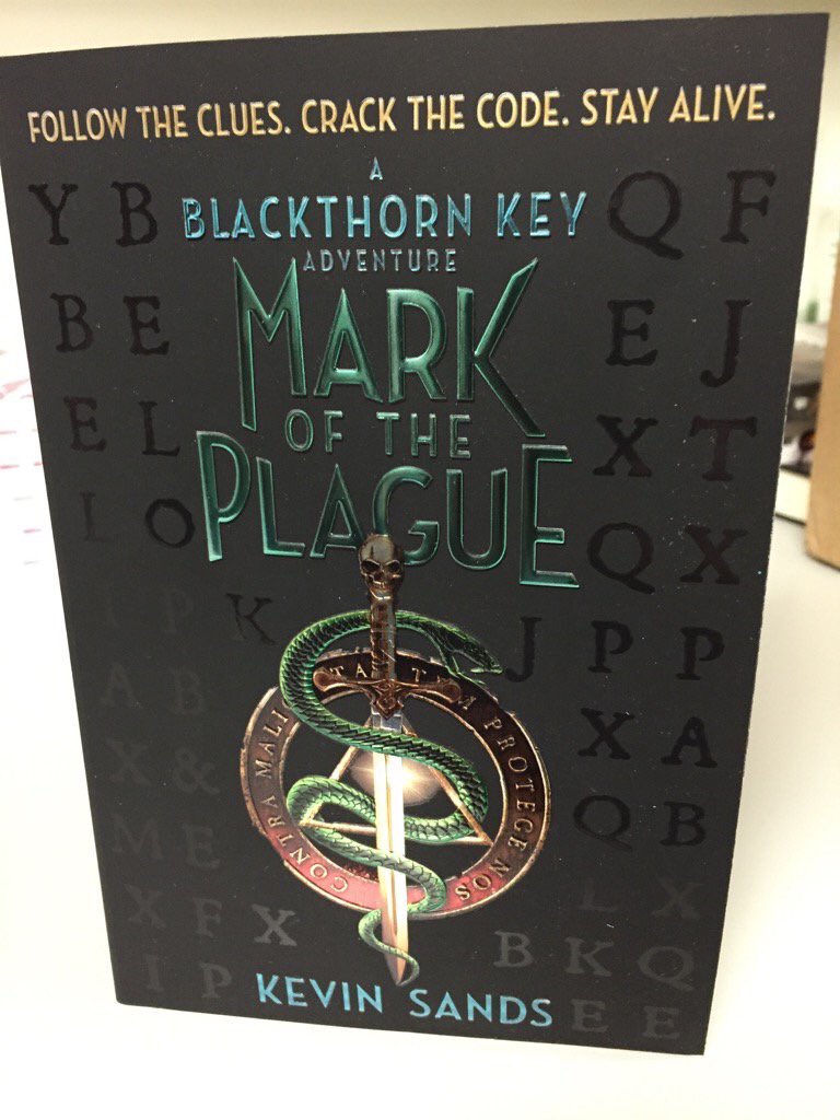 kevinsandsbooks's tweet photo. The paperback of MARK OF THE PLAGUE is out now! Also includes a teaser for THE ASSASSIN'S CURSE, book 3 in the Blackthorn Key series! https://t.co/rabbs6biIK