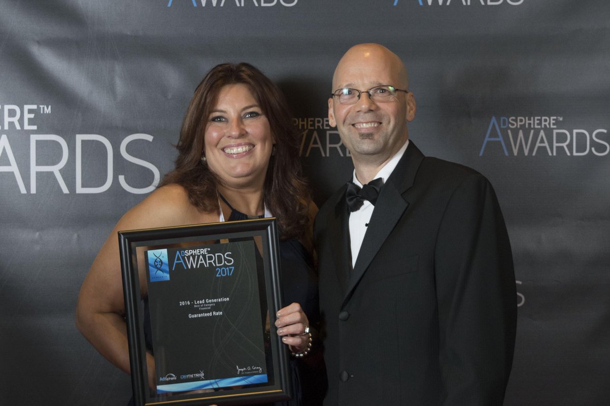ModusDirect's tweet photo. Jean Rebel of Modus Direct accepting Best-of-Category Award (Financial) for Guaranteed Rate. https://t.co/gXGWyUJZrN