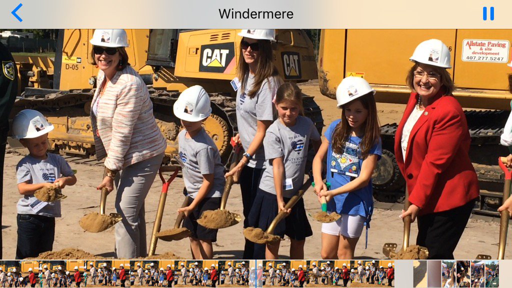 Nice touch by <a href="/Mayor_Jacobs/">Archive: Former Mayor Teresa Jacobs</a> Betsy <a href="/OrangeCoFL/">Orange County FL</a>: kid shovels for slain Deputy Pine's kids at park ground-breaking.  👏🏽