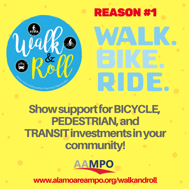 AlamoAreaMPO's tweet photo. Top reason to join us at the Walk &amp; Roll Rally tomorrow, May 12 @ 8:00 AM @MainPlaza. Remember ride @VIA_Transit free all day w/your bike. https://t.co/g8KEnsENeg
