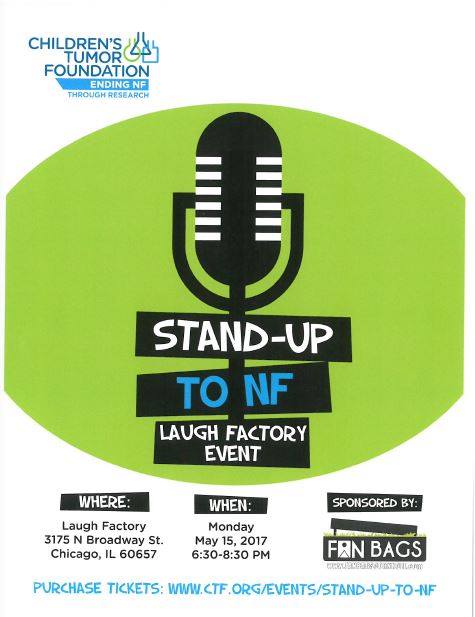 Stop by <a href="/laughfactory_ch/">Laugh Factory Chicago</a> show your support for the Children's Tumor Foundation. Get your tickets today at bit.ly/2o3HzeQ