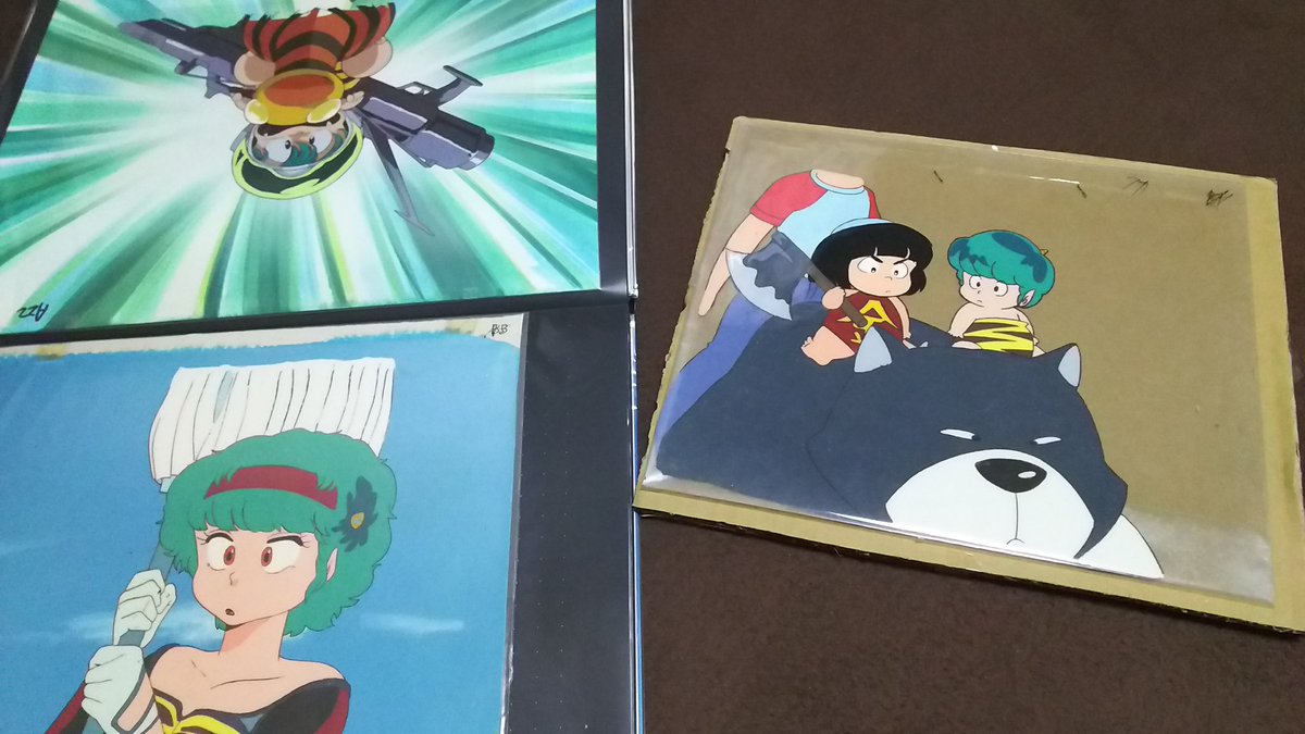 かぁくん A Twitter 久しぶりにヤフオクで うる星やつら のセル画を落札しました テンちゃんと金太郎と熊のセル画 金太郎は一枚 持ってるけど こちらの方が可愛かったのでゲット セル画ファイルが うる星やつらの キャラクター図鑑みたいになってきた あとは