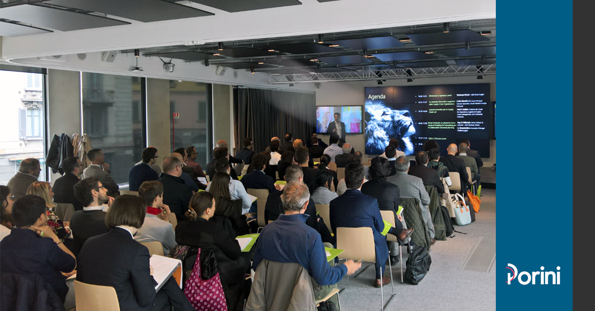 PoriniGroup's tweet photo. PORINI Insight at #MicrosoftHouse to talk about #SupplyChain 4.0 https://t.co/2zMmcHNnfN