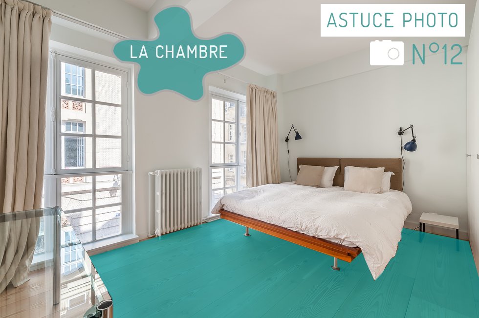 Un lit est encombrant mais permet à l’acquéreur de se projeter : montrer la vue qu’il aurait allongé + l'espace autour ! #photo #immobilier