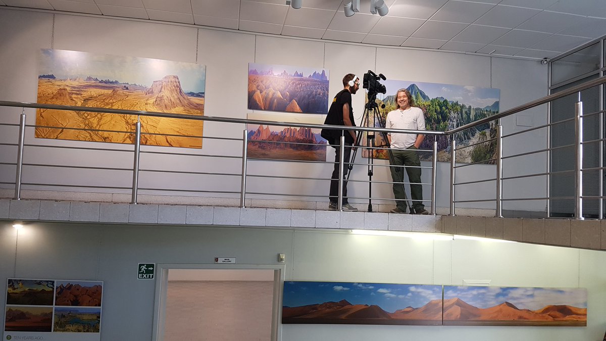 paulgodard's tweet photo. .@OneAfricaTV on site covering the #ChangeYourPerspective exhibition at the @nagn_namibia. Official opening on Tuesday 16 May at 18h00 https://t.co/kiYxFL10Wx