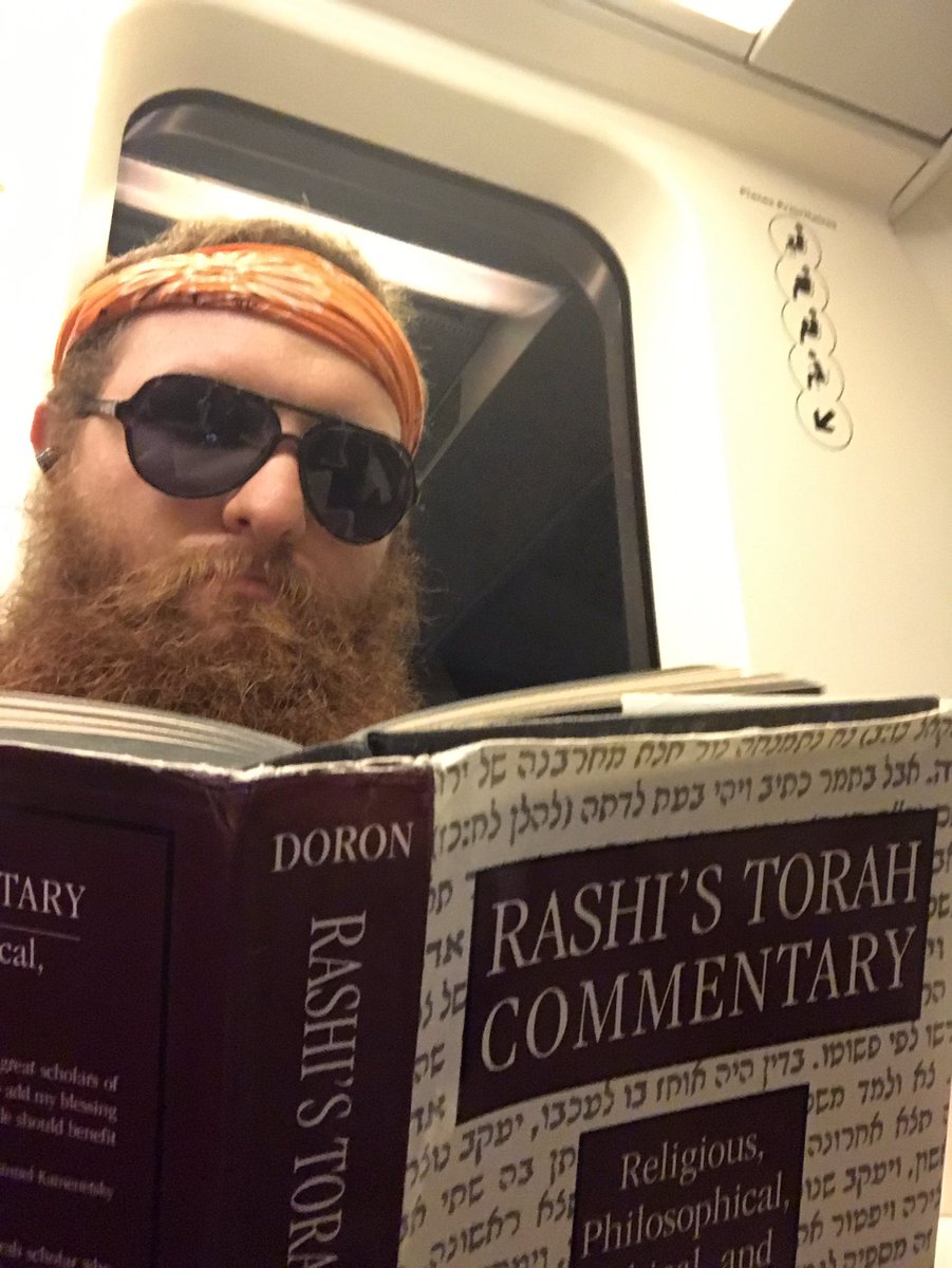 That_Musician's tweet photo. What I do in the metro. Rashi. #RashisCommentary #TorahCommentary #ReadingRashi #ObservantJew #BiteMe #ImNotAfraid https://t.co/xP8m0KkVV6