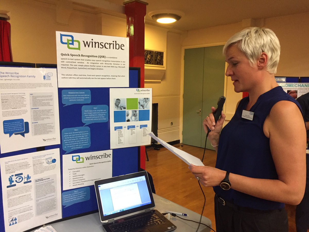 Showcasing Primary Care, Community and Therapies pilot for the Quick Speech Recognition programme is admin lead <a href="/cliftonvicky1/">Vicky Clifton</a> at the QIHD