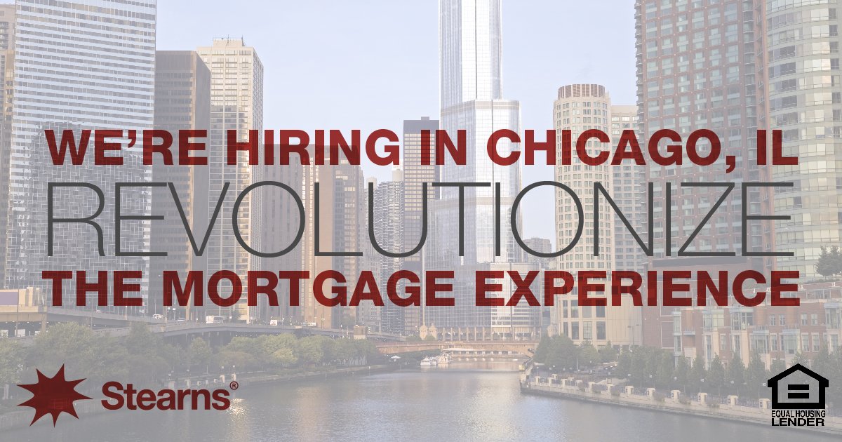 joinstearns's tweet photo. #Chicago! We're looking for talented Wholesale Account Executives! Reach out to bshepard@stearns.com for all the details! NMLS#1854 https://t.co/vie5l4P6Iv