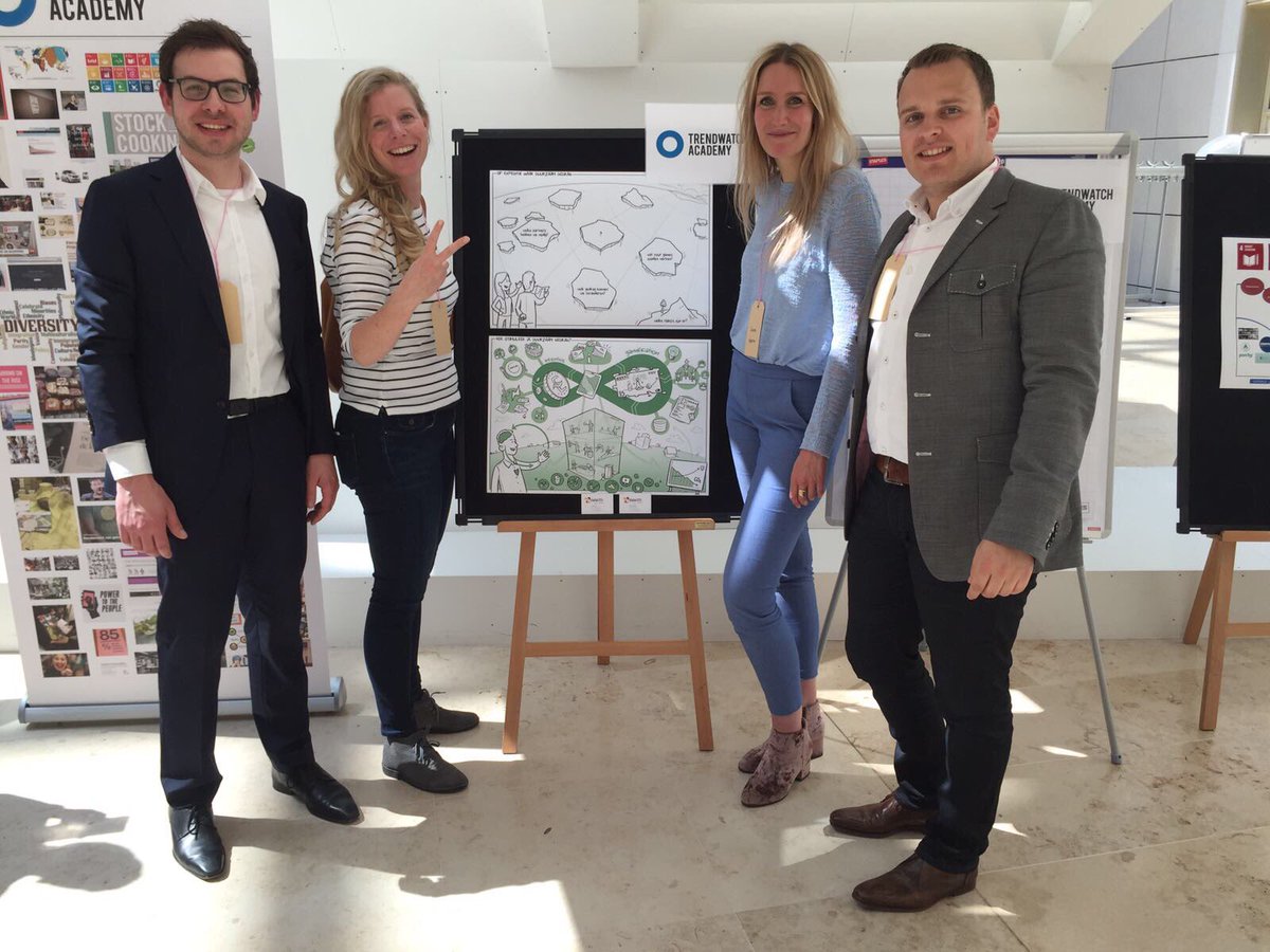 Groene ideeën zijn de toekomst! En daarom namen Mireille, Sarah en Mike van AAFM en Stefan van CFP deel aan de Trendwatch Academy.