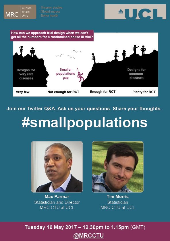 hrbtmrn's tweet photo. @MRCCTU is hosting a #smallpopulations Q&A on Tuesday 16th join the conversation! @pmrycaretrials1 @hrbireland @HRB_CRCI @HRBMumAndBaby https://t.co/Zbjfz8QsMe