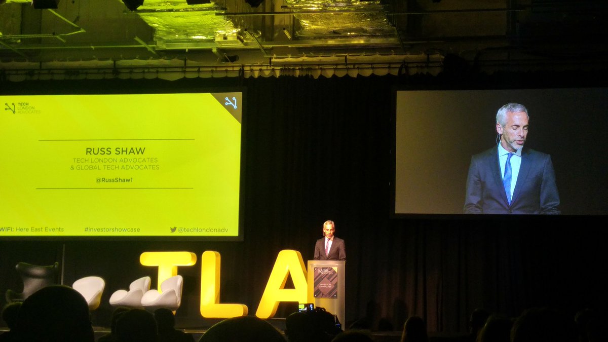 <a href="/RussShaw1/">Russ Shaw CBE</a> founder of <a href="/TechLondonAdv/">Tech London Advocates</a> <a href="/GlobalTechAdv/">Global Tech Advocates</a> #investorshowcase #techlondon at <a href="/HereEast/">Here East</a>