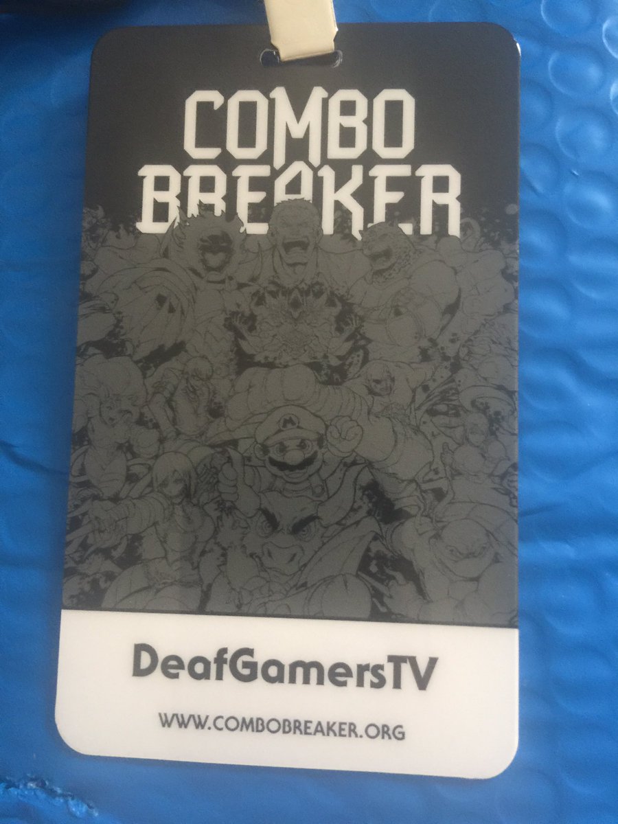 DeafGamersTV's tweet photo. Got my @ComboBreakerFGC badge! I'll be going as a spectator this time but next year I'll be prepared!
#DeafFighter #Training https://t.co/v20fe1vv2b