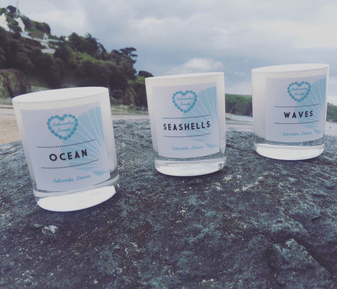 Ocean, Seashells and Waves at North Sands beach #salcombe #devon #salcombescents #candles #handmade