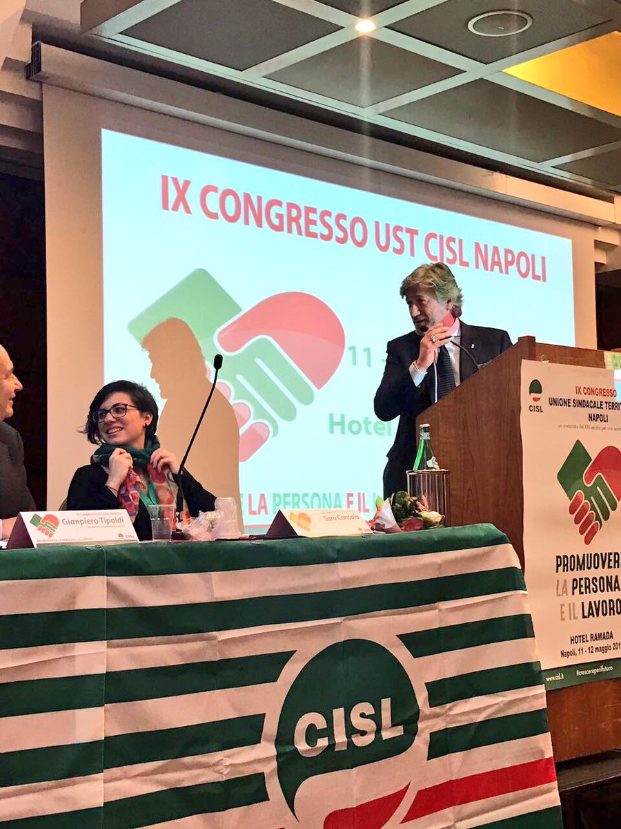 UglConsigliere's tweet photo. Promuovere persona e lavoro

▶️Al IX congresso  #Cisl #USTNapoli intervento e saluti del Vice SegGenerale #GFavoccia ◀️

@UGLNazionale https://t.co/PtfFgO08Ky