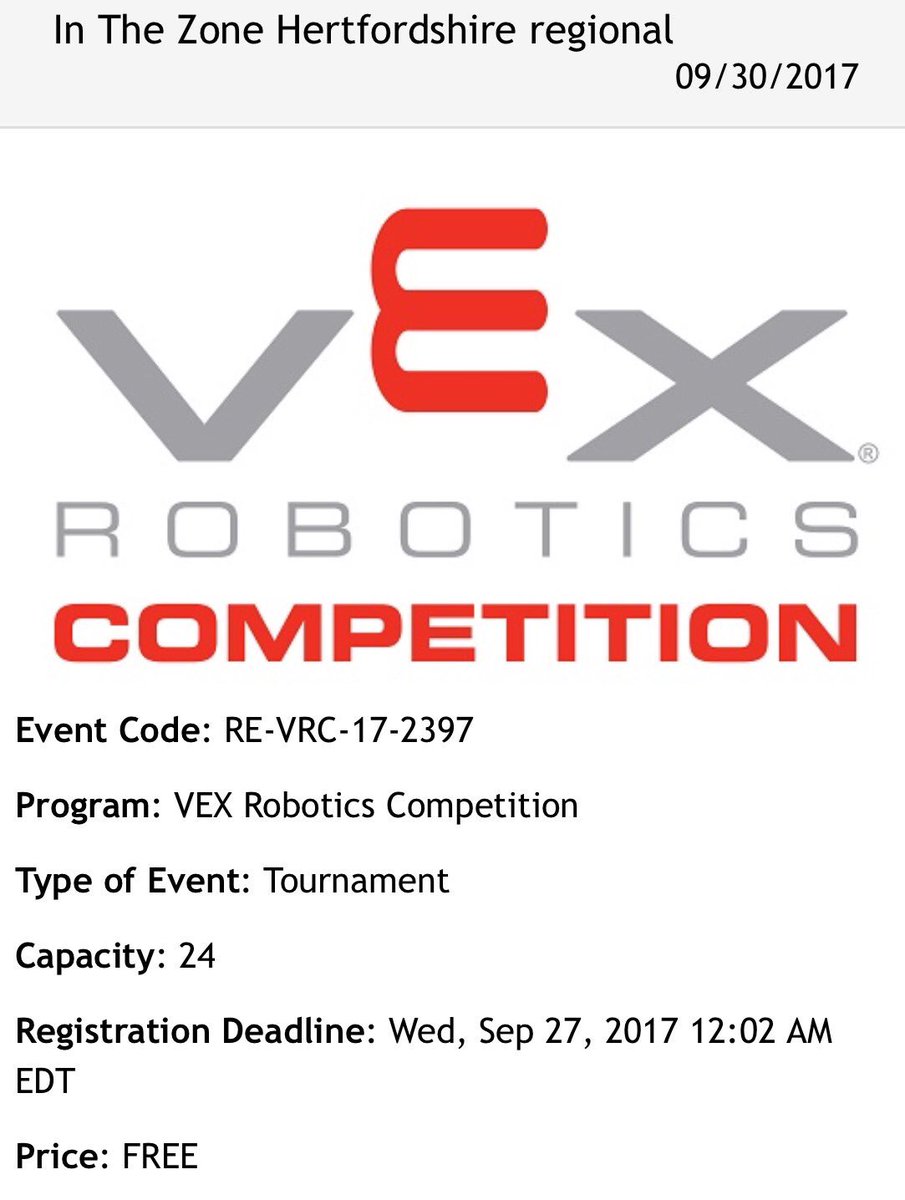 Our school's regional event is now on RobotEvents! Excited to compete in this years game.