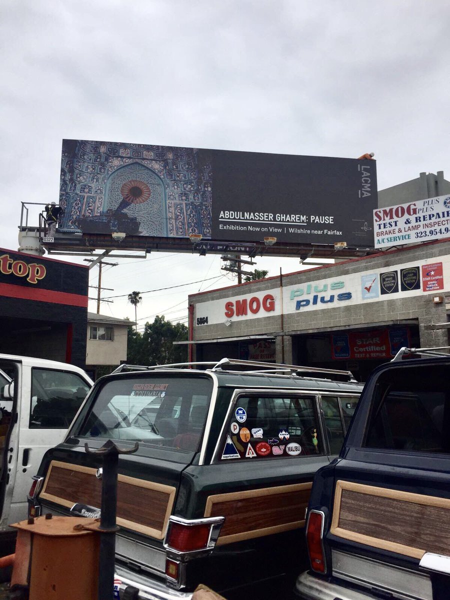 CULTURUNNERS's tweet photo. Spotted in #LA: billboards for @abdulnasserghar solo show @LACMA with @Ithra, coordinated by @CULTURUNNERS • 📷 by @tymiyat https://t.co/xyFDz1BV6m