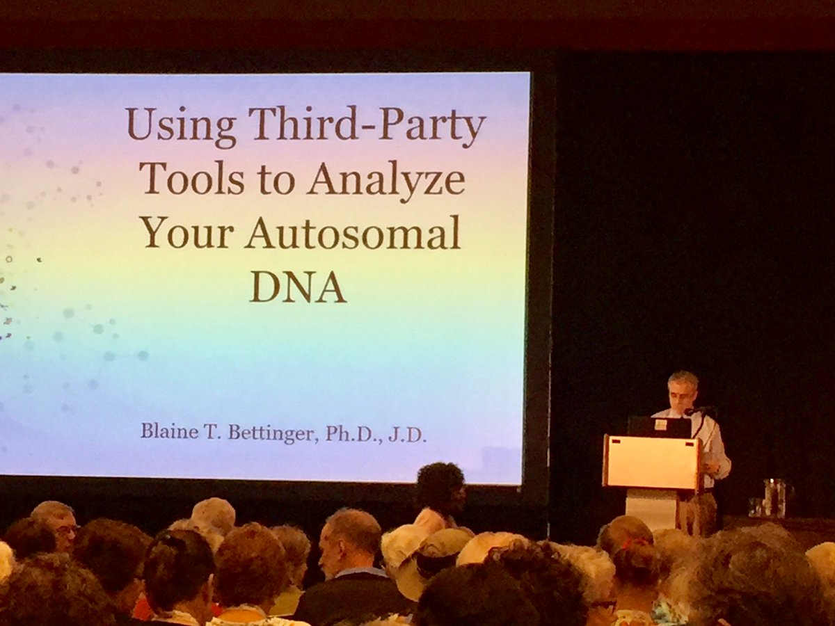 GedTree's tweet image. Next up! @blaine_5  will talk about Using Third-Party Tools to Analyze Autosomal DNA. #NGS2017GEN