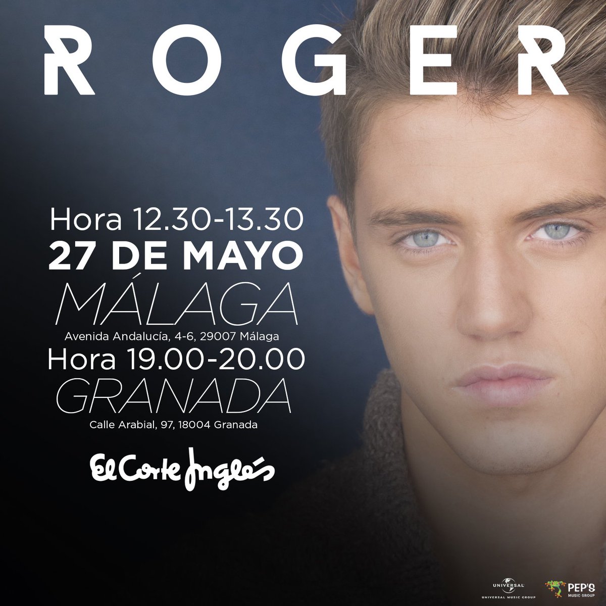 PepsRecordsES's tweet photo. La firma #CaprichoDeDioses de @RogerMusicOfi en #Málaga pasa a ser el 27 de mayo a las 12:30, también estará en #Granada de 19:00 a 20:00h 🔜 https://t.co/m0MGXzPvA6