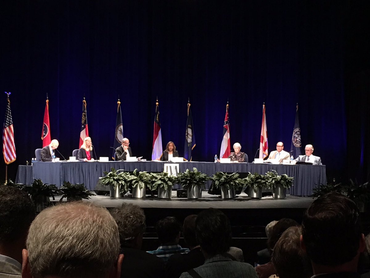 MLECpower's tweet photo. At the TVA Board meeting today hearing updates on everything from committee reports to external relations &amp; fiber. #MLECCommitted  @wkc643 https://t.co/r8vKVM7V9p