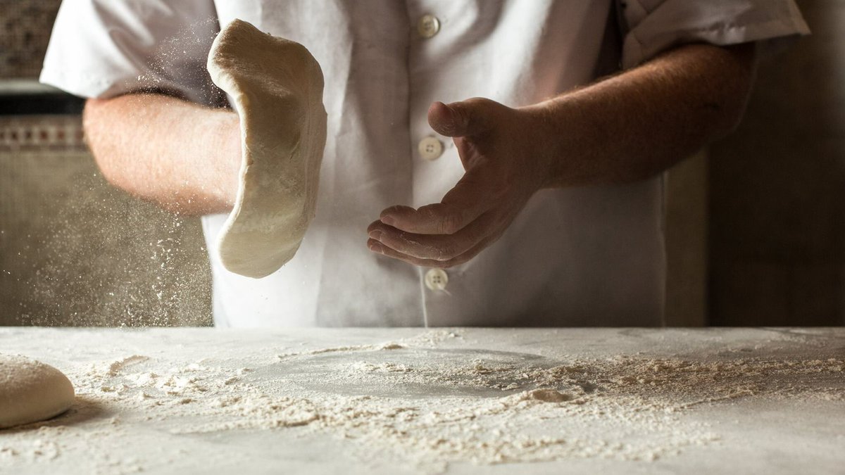 pizzuvio's tweet photo. Our #dough is the secret to our success. In fact, it's not much of a secret- four, water, salt, &amp; yeast. That's it. #Simple is better. https://t.co/sZlFxJaXIP