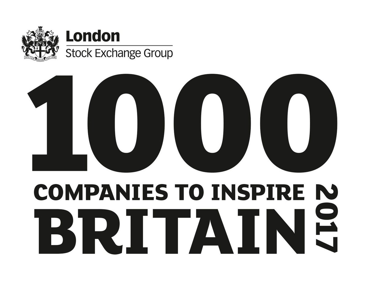 We are extremely proud to be featured in the 1000 Companies to Inspire Britain 2017 by <a href="/LSEGplc/">LSEG</a> #1000companies