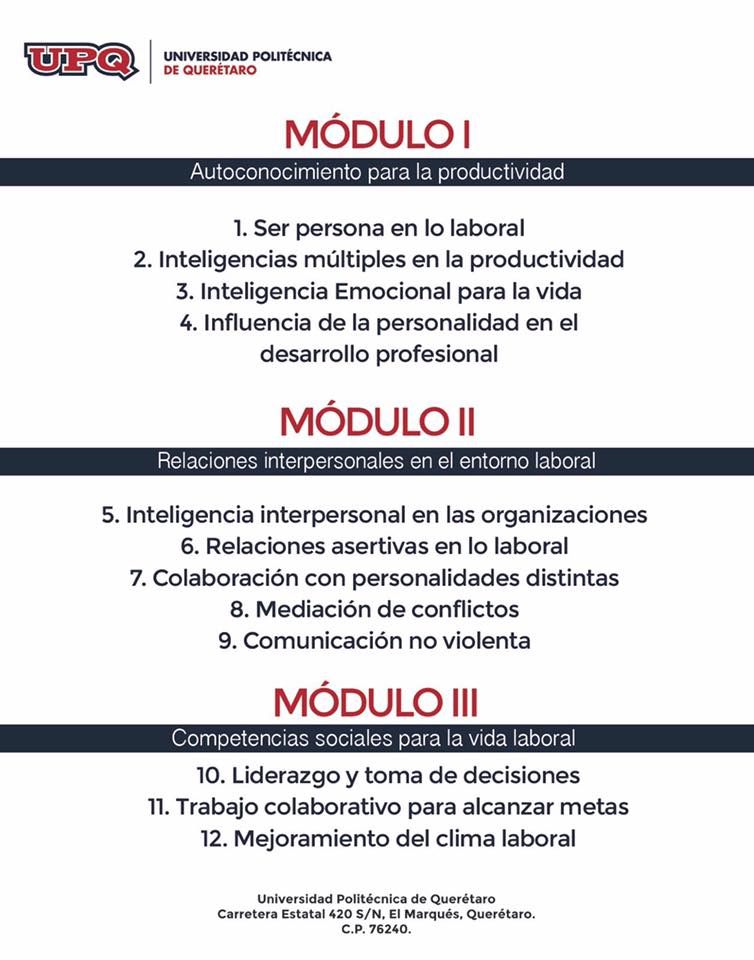 UPQoficial's tweet photo. Diplomado en Desarrollo Humano Organizacional.

Más información a correo: teresita.martinez@upq.mx

CUPO LIMITADO. https://t.co/HAiaHN7DrQ