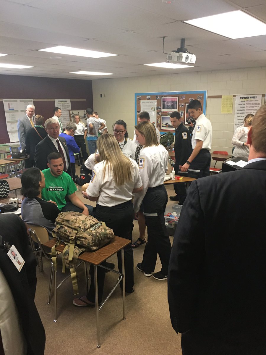 FLAHS EMT course demonstrating for local law makers and media outlets this morning.
