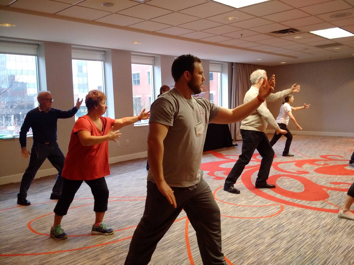 Another group enjoyed a Tai-chi session this morning at the #NB Wellness Conference