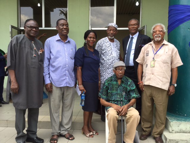 96 Year old Gabriel Okara, Koko Kalango & others at the Gabriel Okara Literary Festival which held @UNIPORT on the 27th of April, 2017 #Tbt