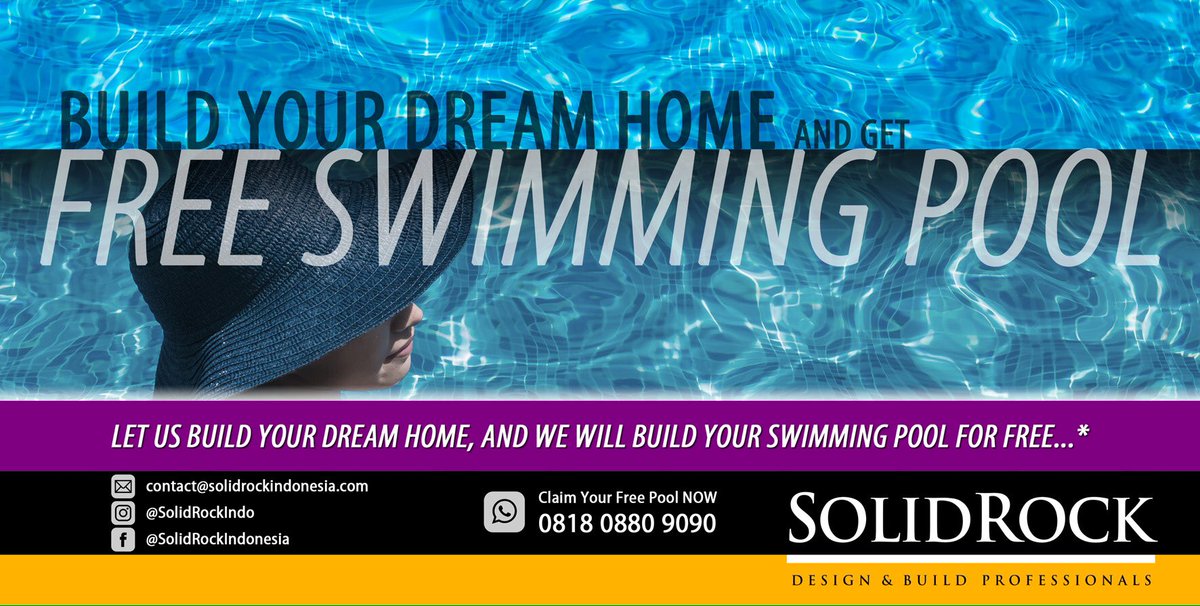 SolidRockIndo's tweet photo. #SaveAhok #SaveJakarta 
Let's build your DREAM HOME... 
And get your Swimming Pool for FREE... 
WA/Text/Call Now: 0818 0880 9090 https://t.co/nxNWE1ujsF