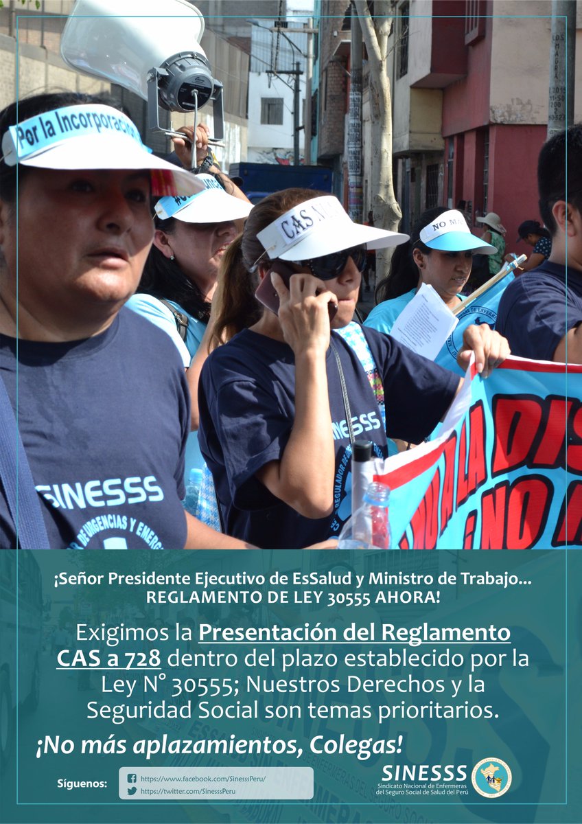 SinesssPeru's tweet photo. Empieza reunión con Presidente Ejecutivo de @EsSaludPeru. Vamos por el #ReglamentoCASa728 y derechos de la enfermería en la seguridad social https://t.co/xNa2laAKHK
