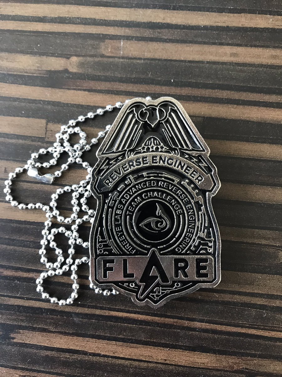 florek_pl's tweet photo. Got nice package last week. #flareon3 CTF badge. Looks cool, thanks @FireEye https://t.co/yF6nukb7wI