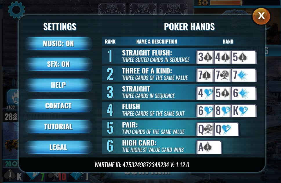 Wartime_X_Game's tweet image. Wartime X is introducing a new way to play very very soon.. #Poker #gaming #indiegame #indiedev #Wargaming #iOS #DealMeIn #pokerface