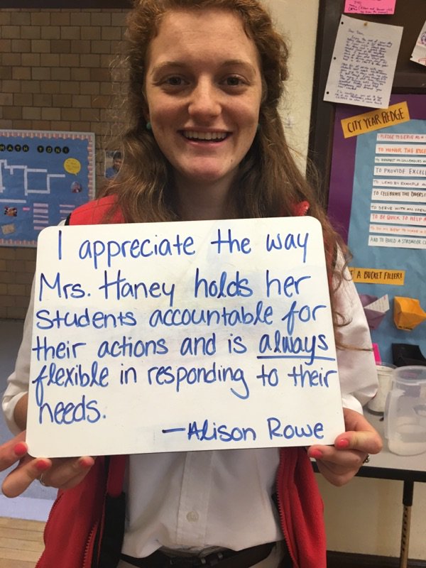 CityYearBoston's tweet photo. AmeriCorps member Alison Rowe appreciates Mrs. Haney at @jjchittick school #cyblovesbps #thankateacher @BostonSchools https://t.co/N1xDEBkXsq