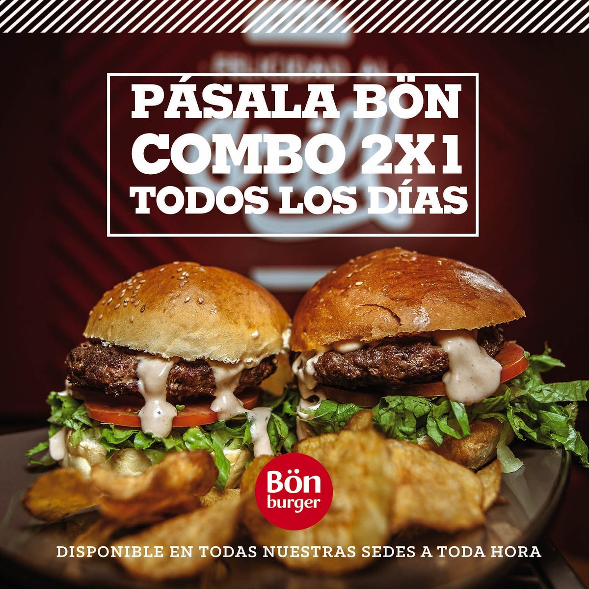 Bon_Burger's tweet photo. 😁COMBO 2X1 16.000BsF incluye:

2 Burgers
2 Contornos
2 Té del día 
Ven y búscalo en cualquiera de nuestras sedes #CantaClaro #LaLago 😊 https://t.co/ul4iah73Zz