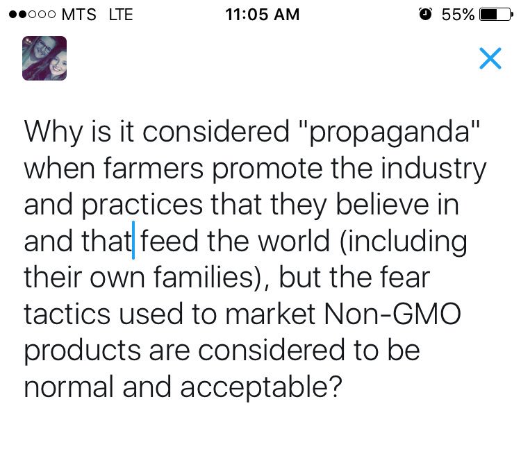 kMverwey's tweet photo. Just some food for thought... Respecting others beliefs &amp; acknowledging concern will help bridge the gap between consumers &amp; the Ag industry https://t.co/A4jDfC2KSL