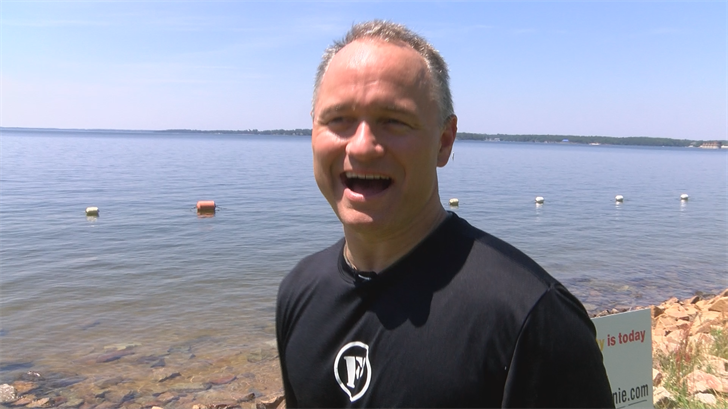 wis10's tweet photo. No, this isn't a boat route. It's a 10-mile swim... for charity https://t.co/qD0JvkHisU @F3LexSC @F3LakeMurray @F3Columbia @F3Nation https://t.co/OD8vX1lkW5