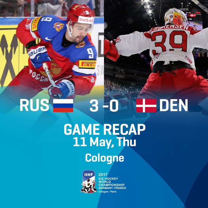 Спорт России: Российские хоккеисты всухую обыграли датчан на ЧМ